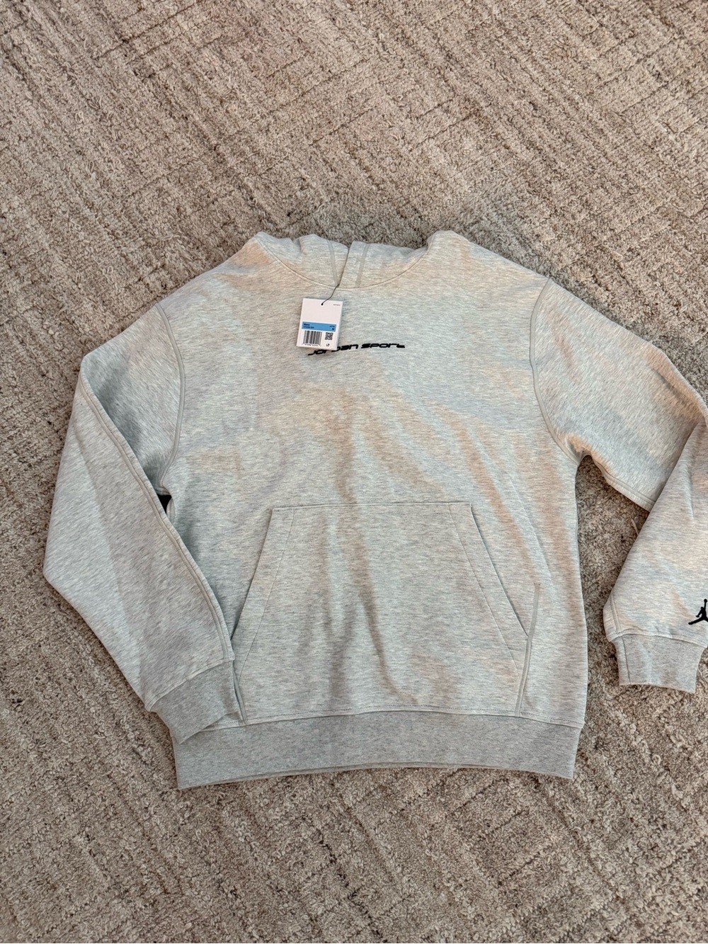 Mens Gray Pullover Hoodie - Jordan
